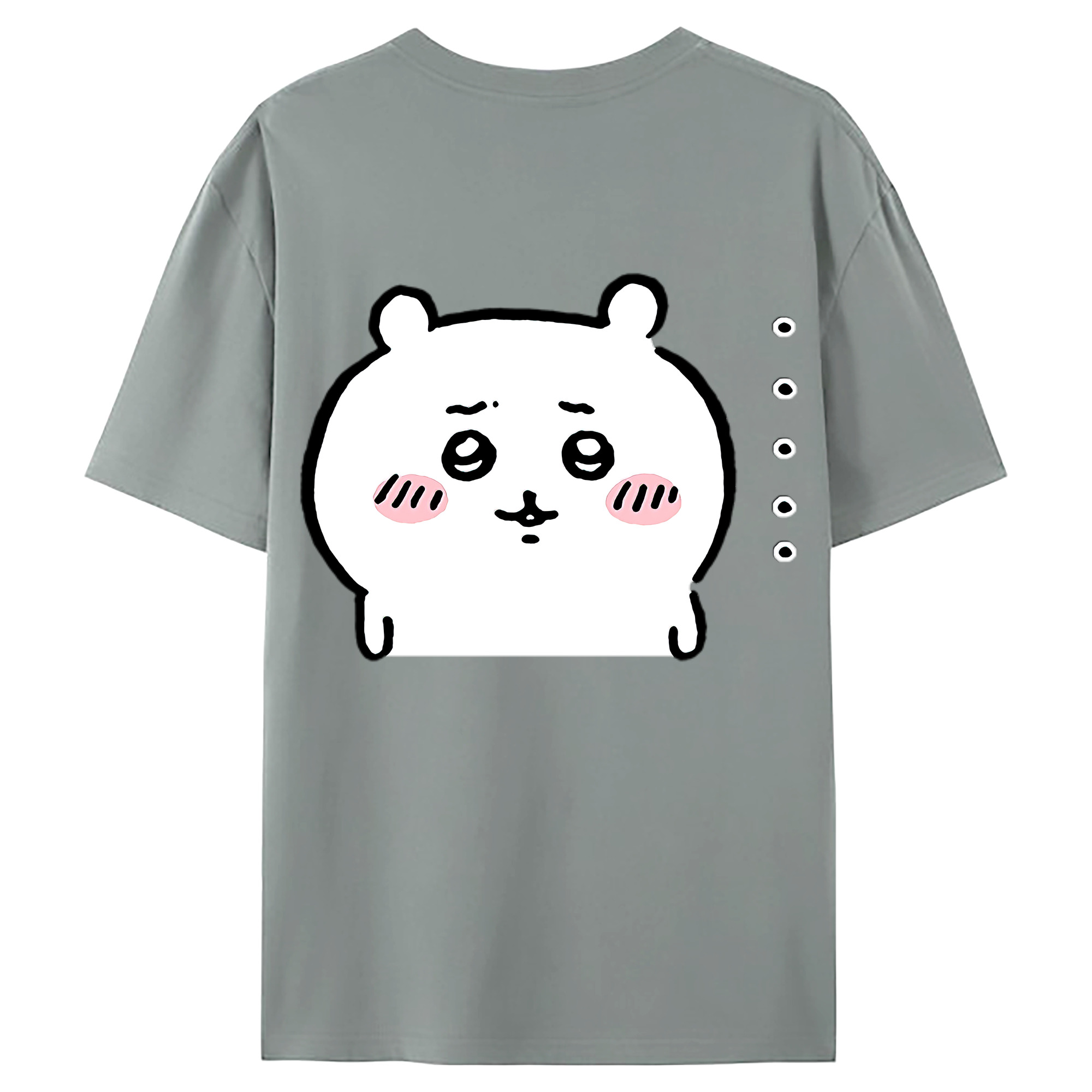 （画像用） ちいかわ ちいかわ Chii-kawa chiikawa 綿100％ メンズ半袖Tシャツ（バックプリント） 通気性